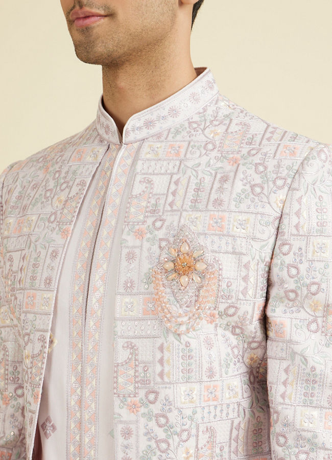 Manyavar Men Lilac Magic Indo Western