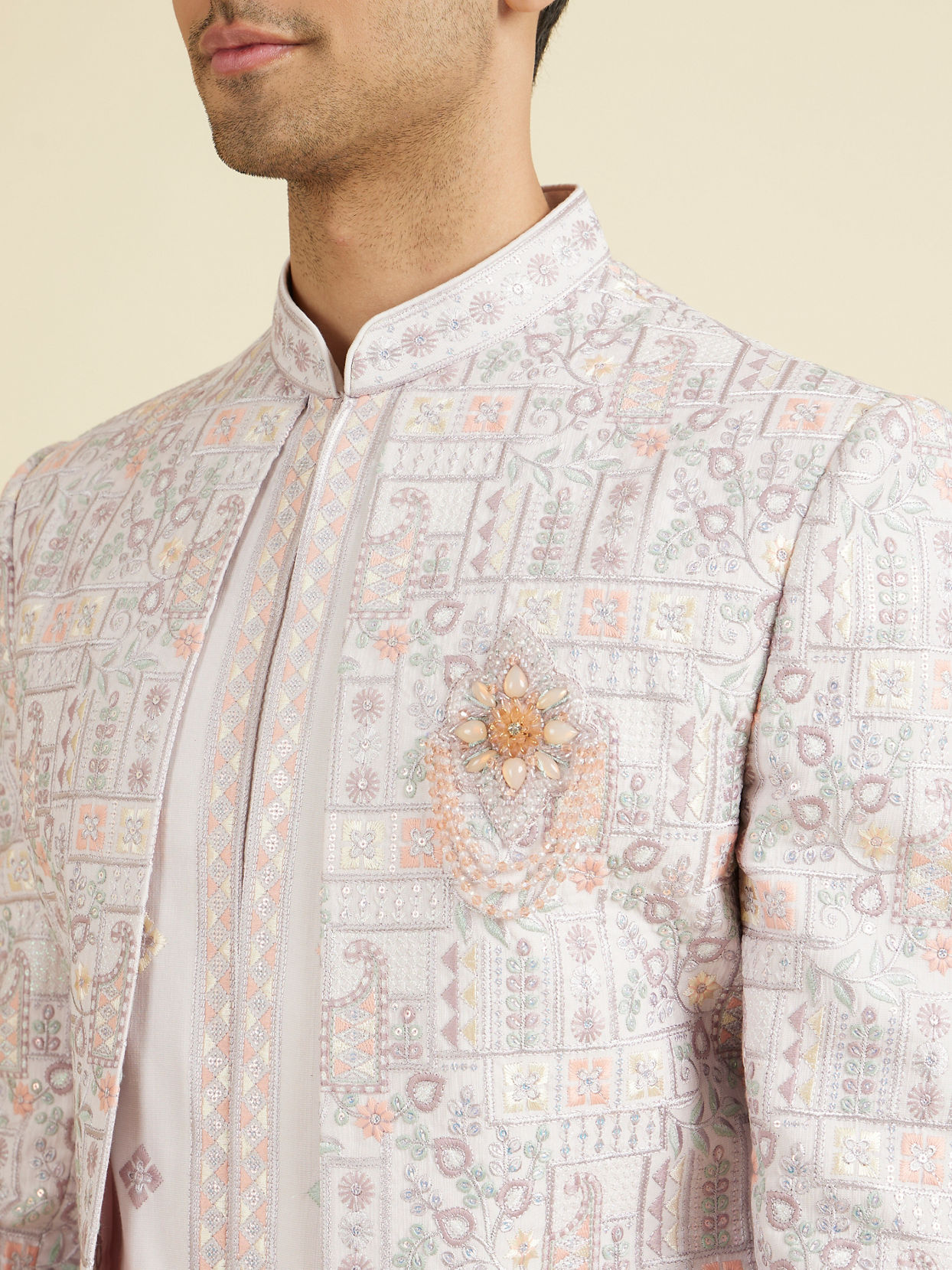 Manyavar Men Lilac Magic Indo Western