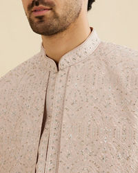 Manyavar Men Pink Elegance Indo Western
