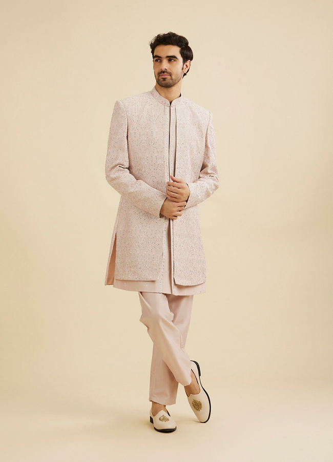 Manyavar Men Pink Elegance Indo Western