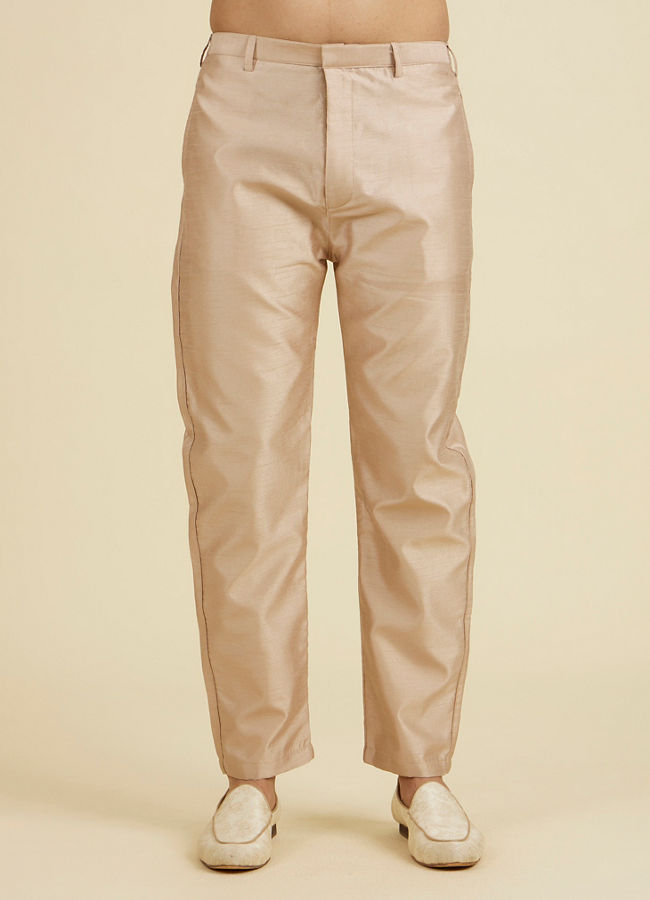 Manyavar Men Beige Elegance Indo Western