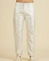 Manyavar Men Elegant Cream Georgette Indo Western Set