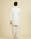 Manyavar Men Elegant Cream Georgette Indo Western Set
