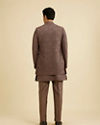 Manyavar Men Dark Brown Georgette Charm Indo Western