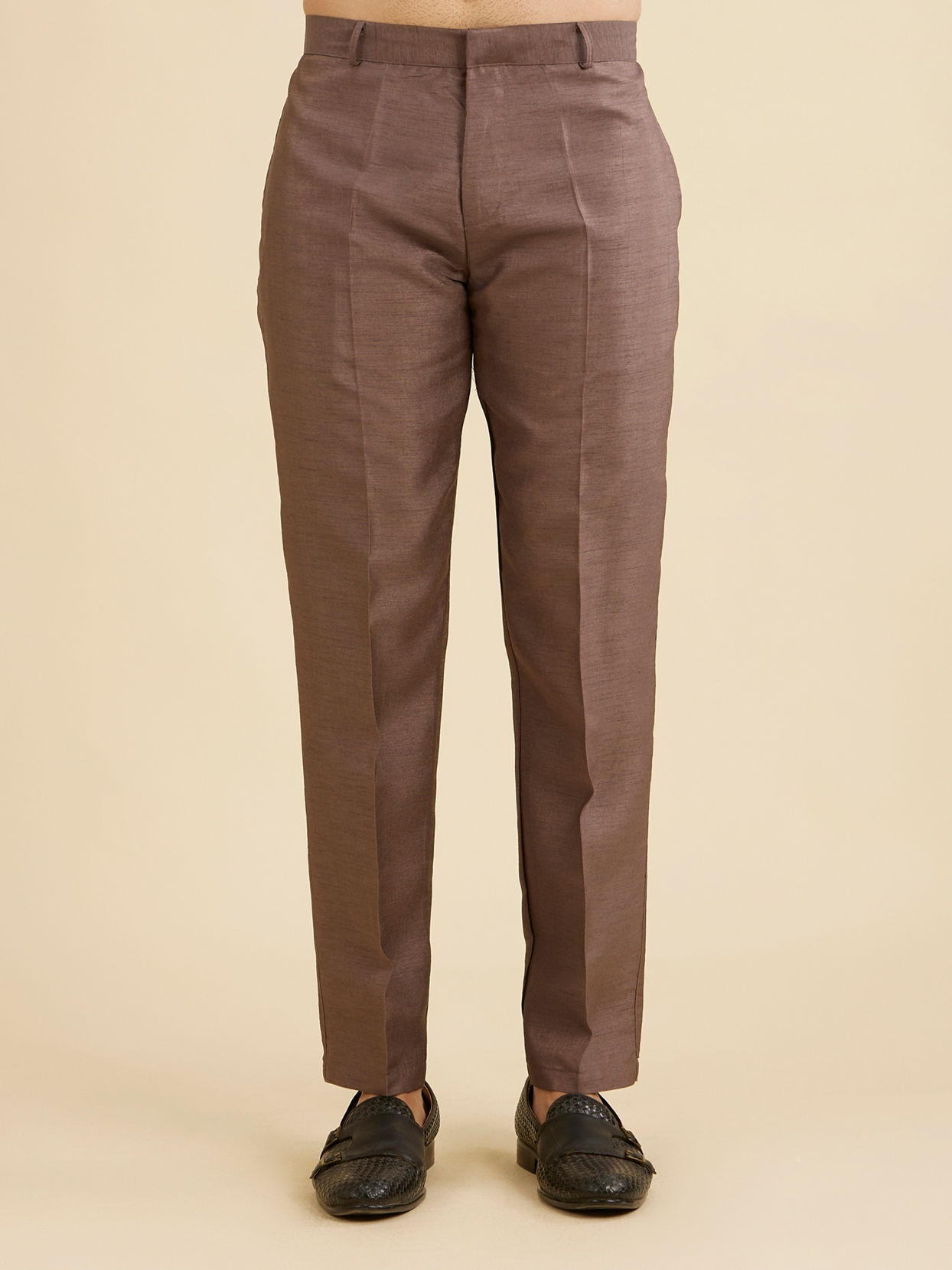 Manyavar Men Dark Brown Georgette Charm Indo Western