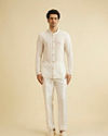 Manyavar Men Warm White Elegance Indo Western