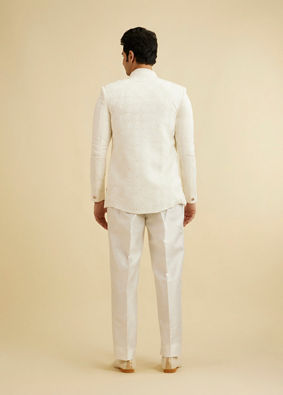 Manyavar Men Warm White Elegance Indo Western image number 5