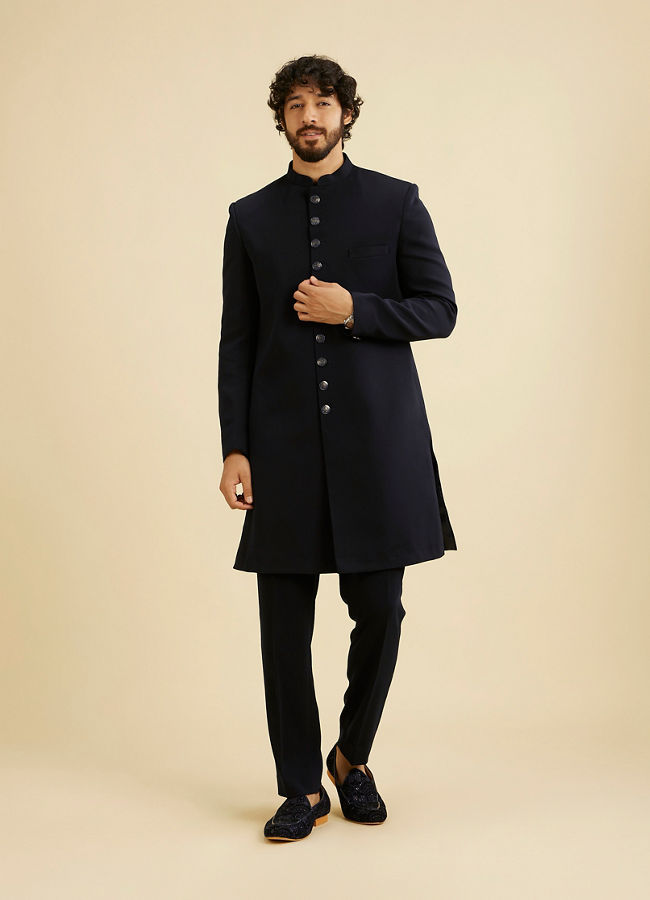 Manyavar Men Royal Azure Ensemble Indo Western