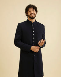 Manyavar Men Royal Azure Ensemble Indo Western