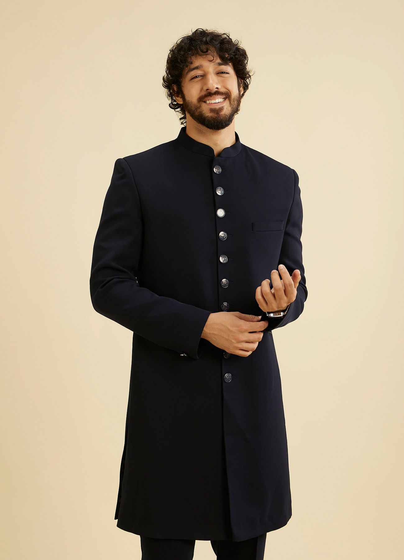 Manyavar Men Royal Azure Ensemble Indo Western