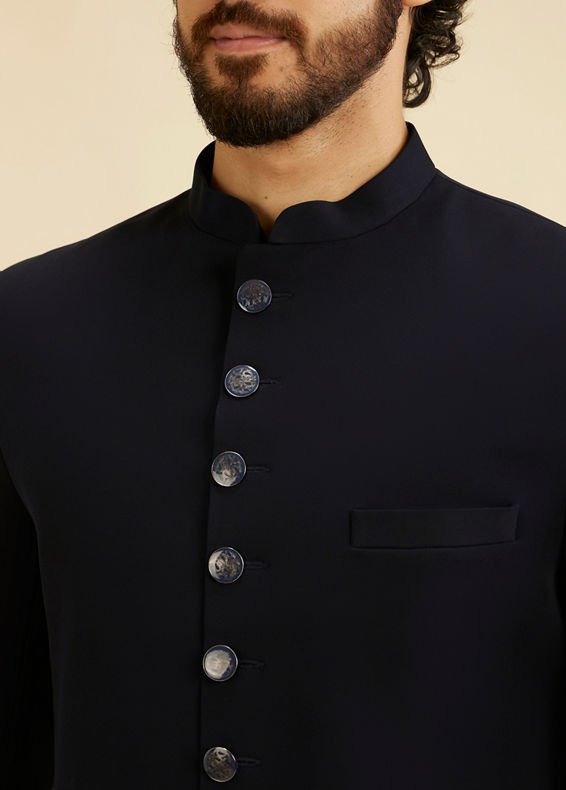 Manyavar Men Royal Azure Ensemble Indo Western