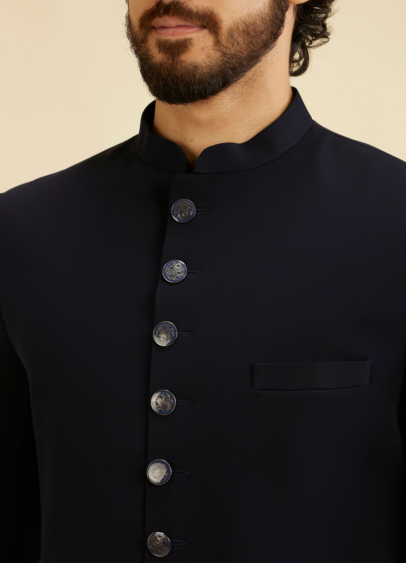 Manyavar Men Royal Azure Ensemble Indo Western