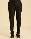 Manyavar Men Black Velvet Elegance Indo Western