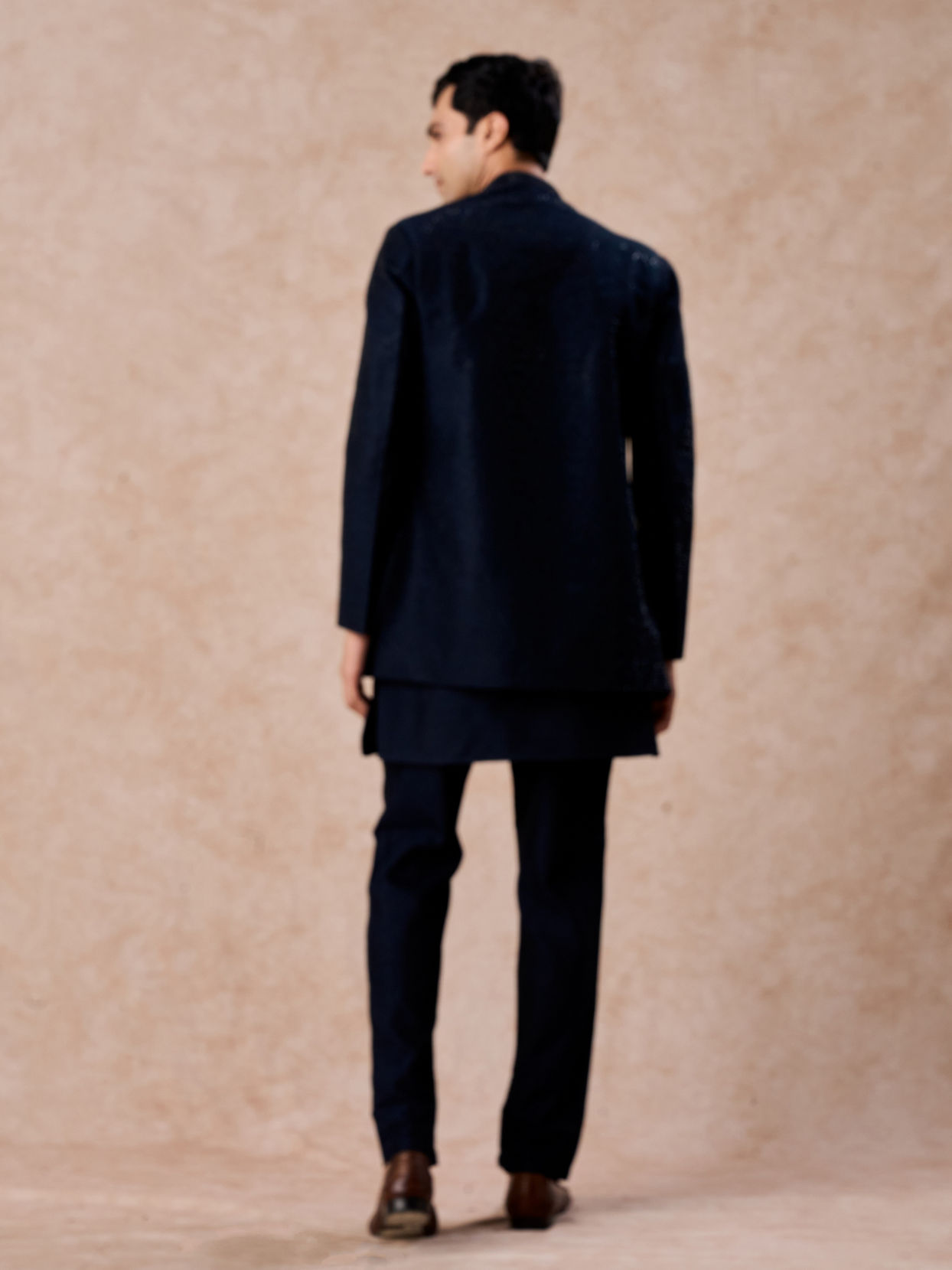 Manyavar Men Dark Blue Delight Indo Western