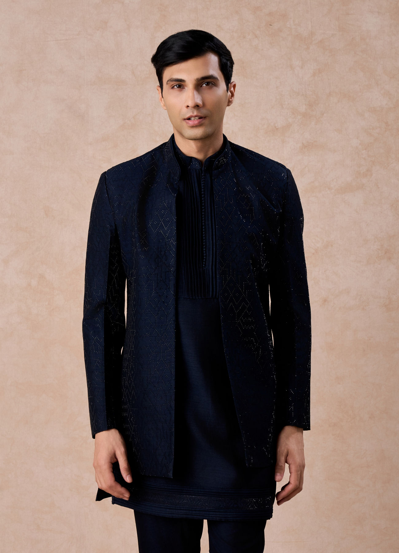 Manyavar Men Dark Blue Delight Indo Western
