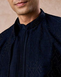 Manyavar Men Dark Blue Delight Indo Western