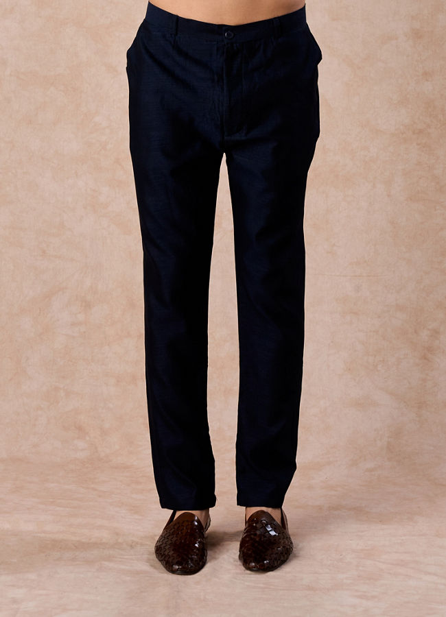 Manyavar Men Dark Blue Delight Indo Western