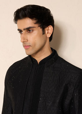 Manyavar Men Black Exquisiteness Indo Western