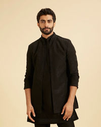 Manyavar Men Black Exquisiteness Indo Western