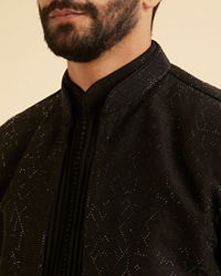 Manyavar Men Black Exquisiteness Indo Western