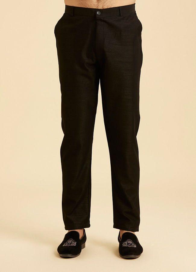 Manyavar Men Black Exquisiteness Indo Western