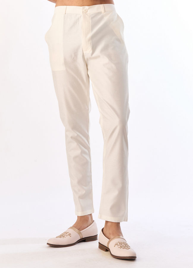 Manyavar Men Classic Cream Elegance Indo Western