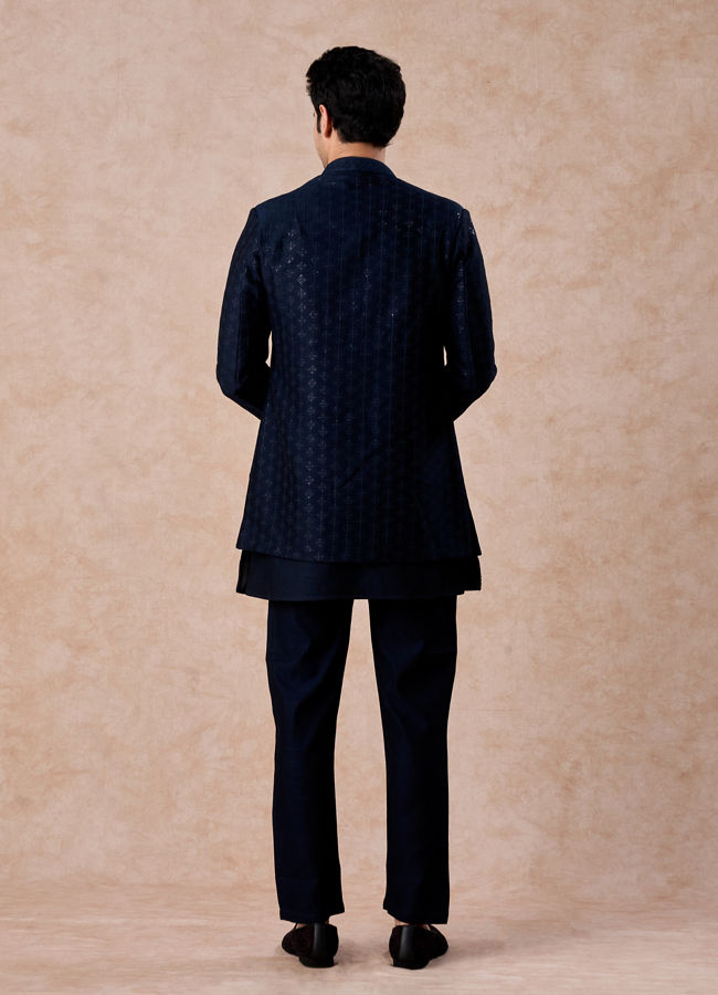 Manyavar Men Blue Majestic Indo Western