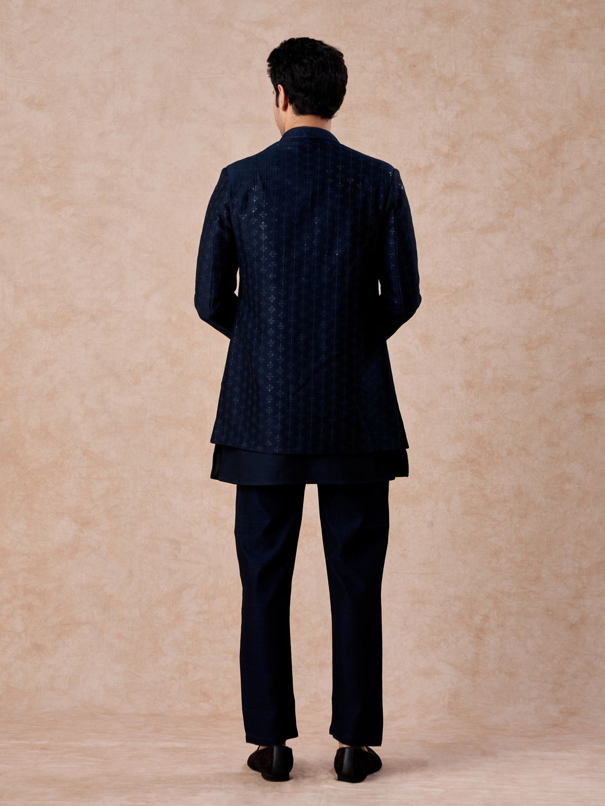 Manyavar Men Blue Majestic Indo Western