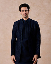 Manyavar Men Blue Majestic Indo Western