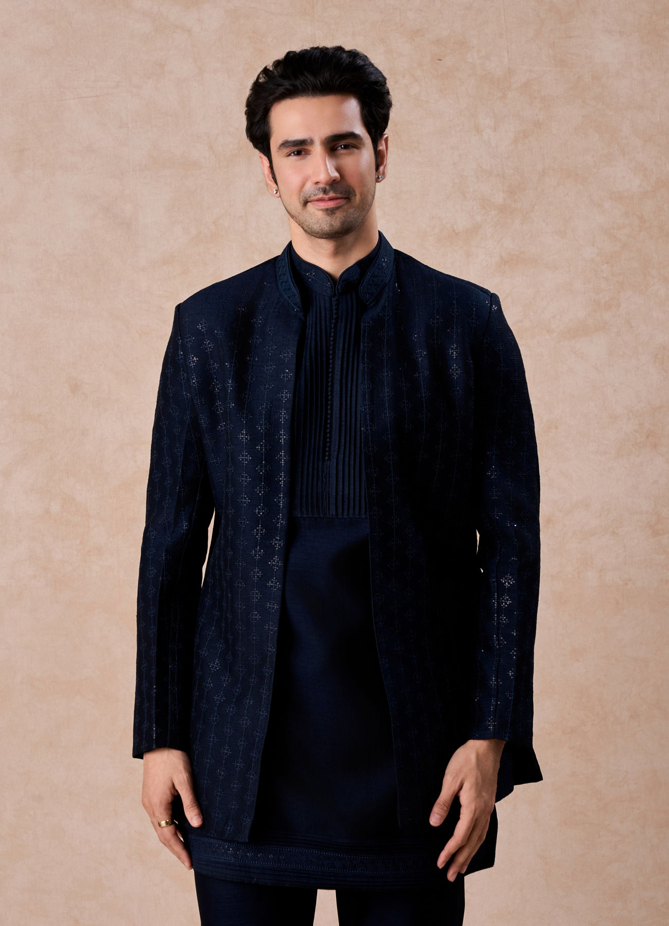 Manyavar Men Blue Majestic Indo Western