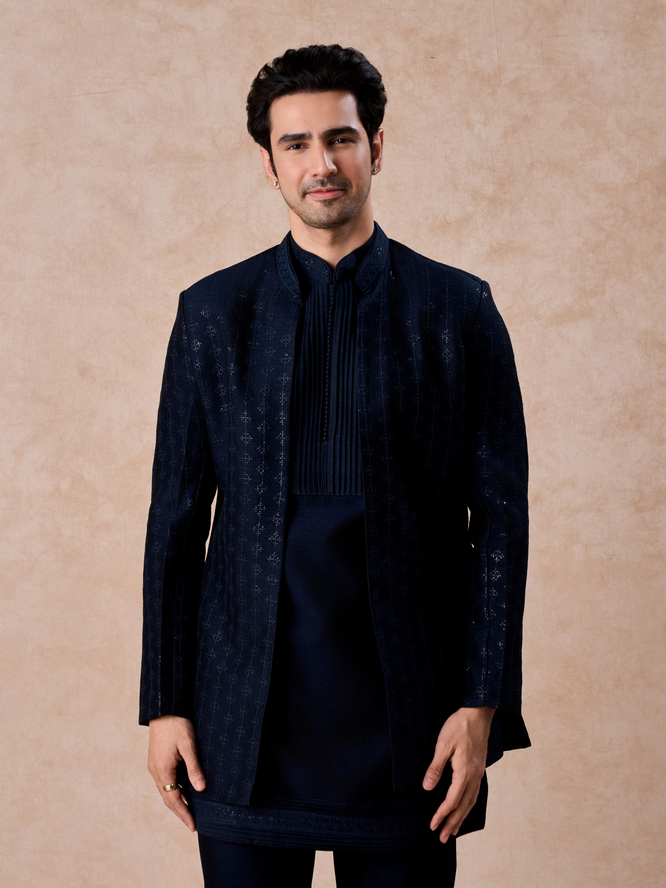 Manyavar Men Blue Majestic Indo Western