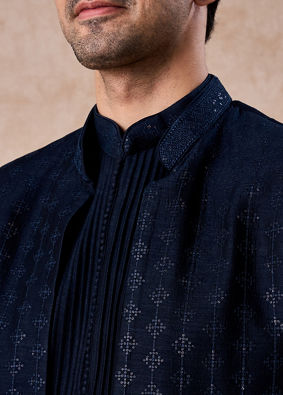 Manyavar Men Blue Majestic Indo Western