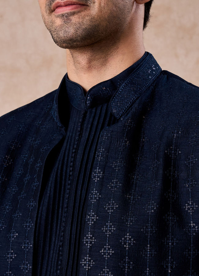 Manyavar Men Blue Majestic Indo Western