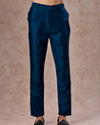 Manyavar Men Teal Blue Elegance Indo Western