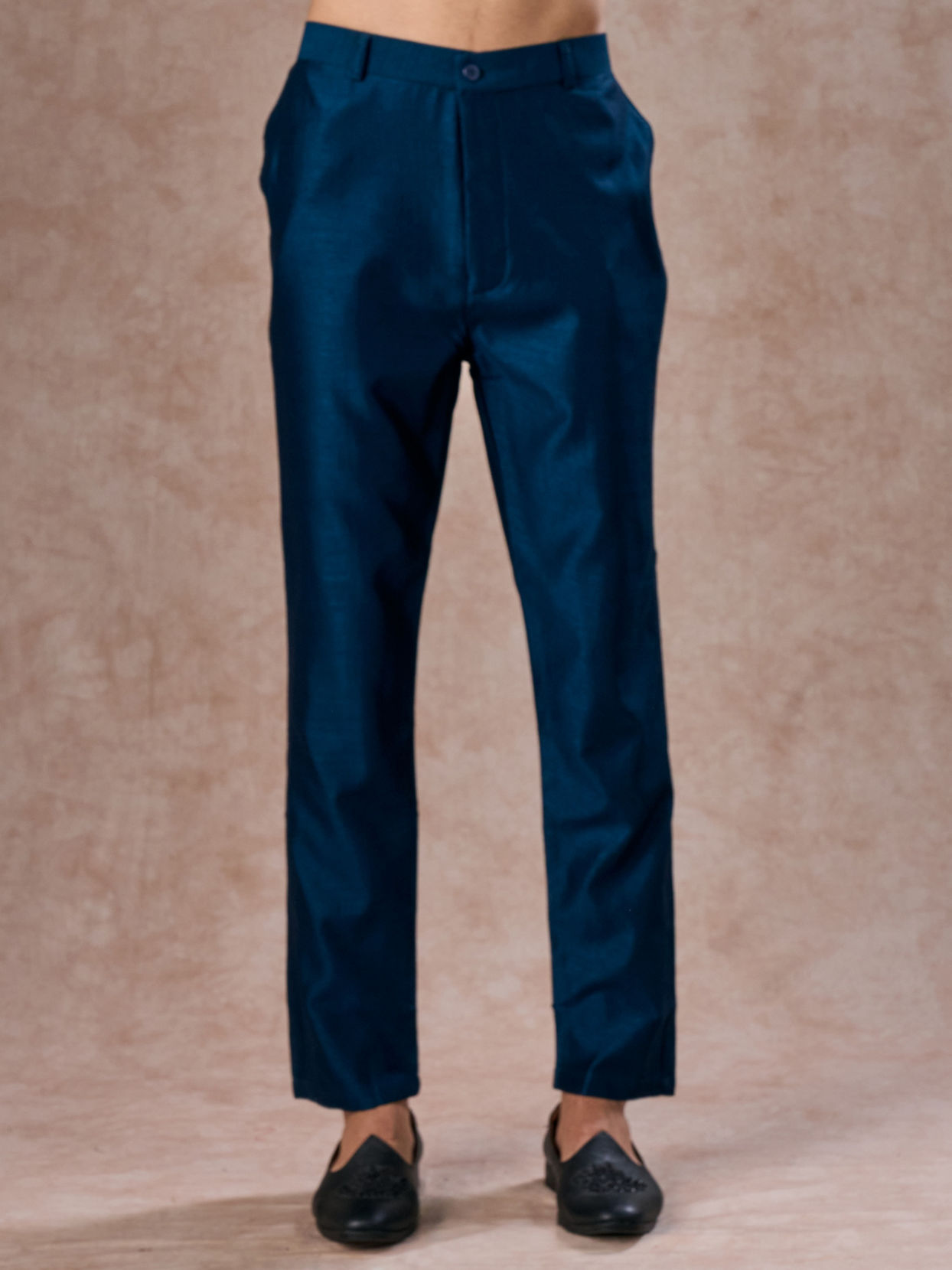 Manyavar Men Teal Blue Elegance Indo Western