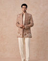 Manyavar Men Beige Royal Elegance Indo Western