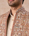 Manyavar Men Beige Royal Elegance Indo Western
