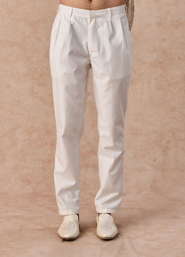 Manyavar Men Splendid Cream Georgette Indo Western