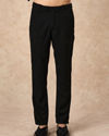 Manyavar Men Black Velvet Indo Western with Embroidery