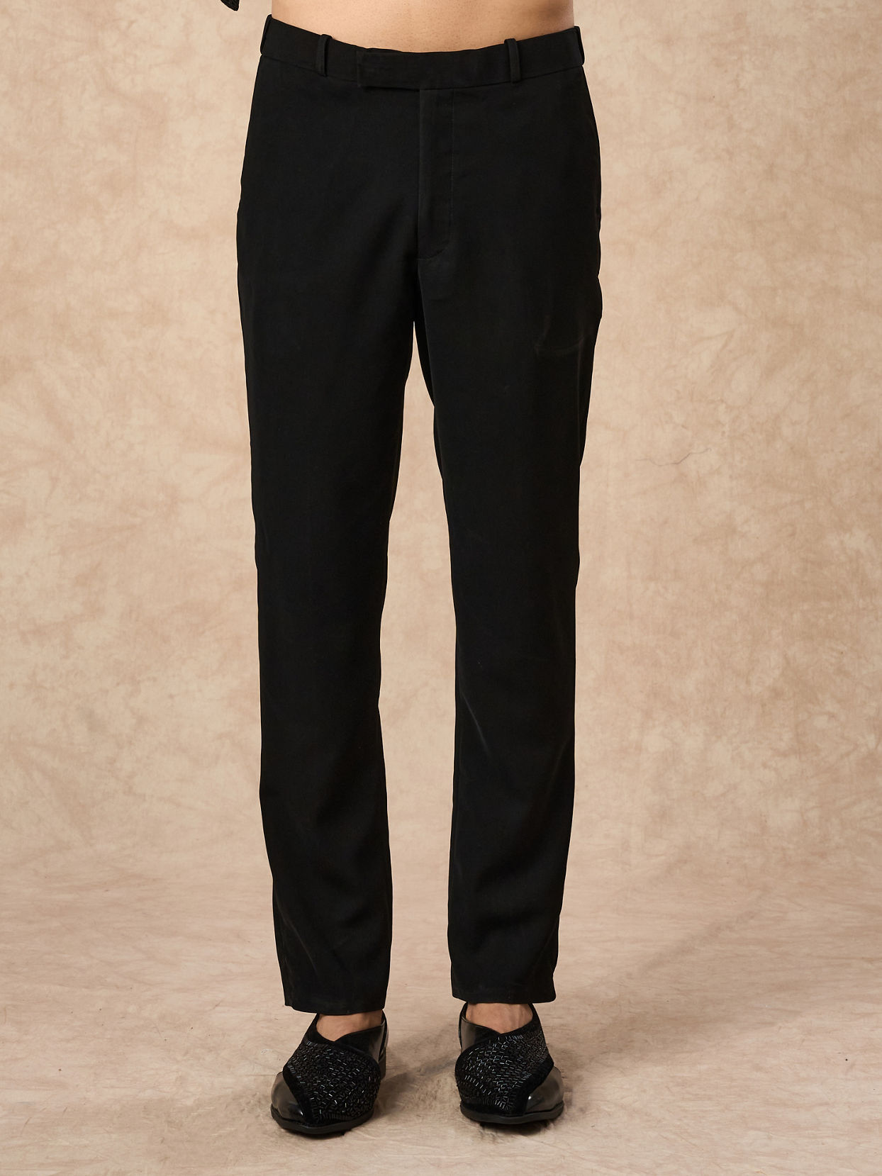 Manyavar Men Black Velvet Indo Western with Embroidery