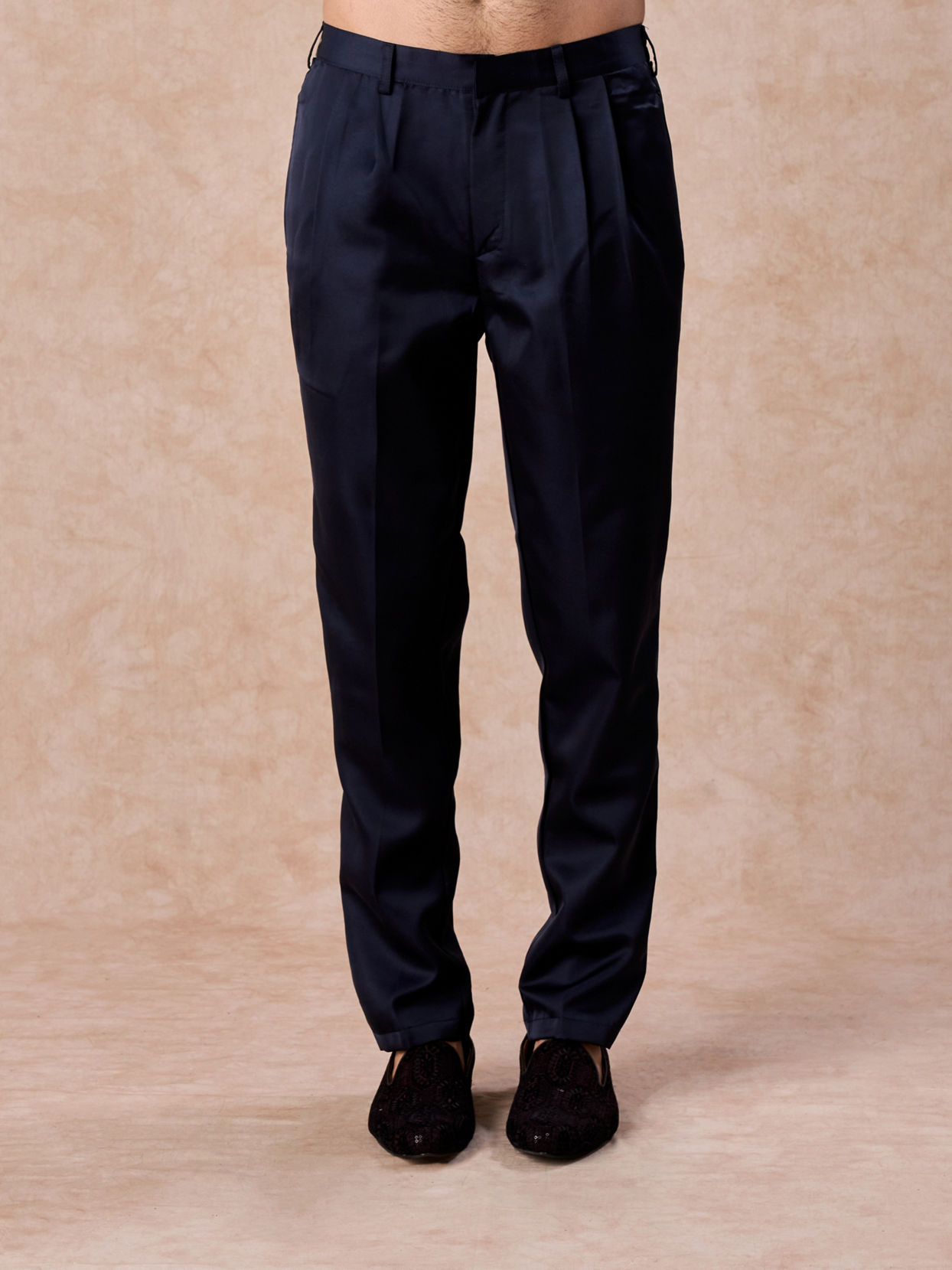 Manyavar Men Radiant Blue Velvet Indo Western