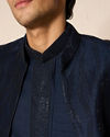 Manyavar Men Dark Blue Designer Indo Western