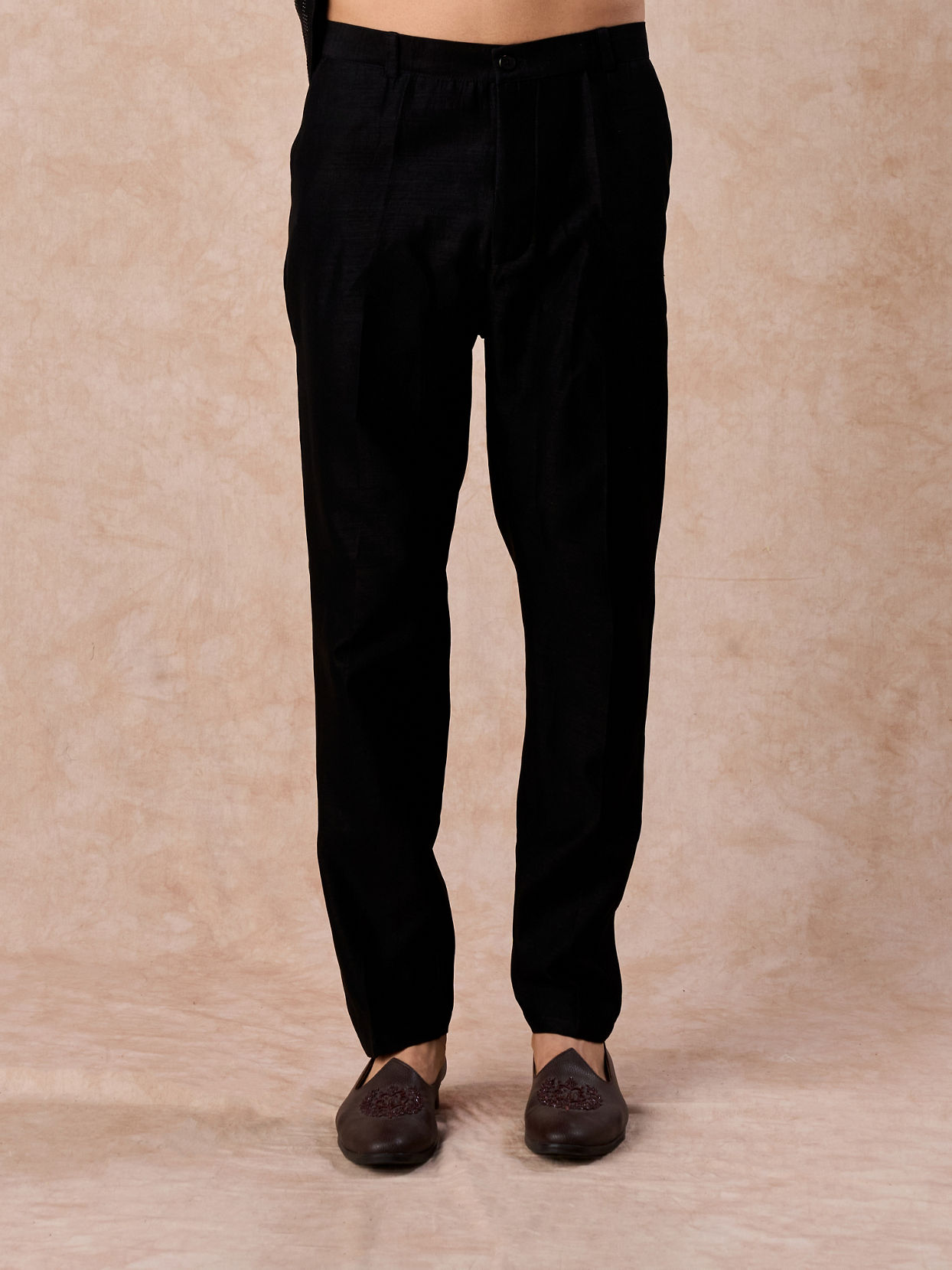 Manyavar Men Elegant Black Indo Western