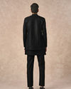 Manyavar Men Black Art Silk Indo Western with Sequins
