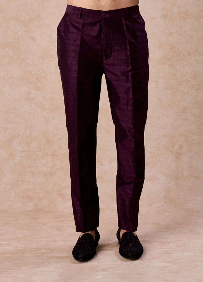 Manyavar Men Purple Majesty Georgette Indo Western