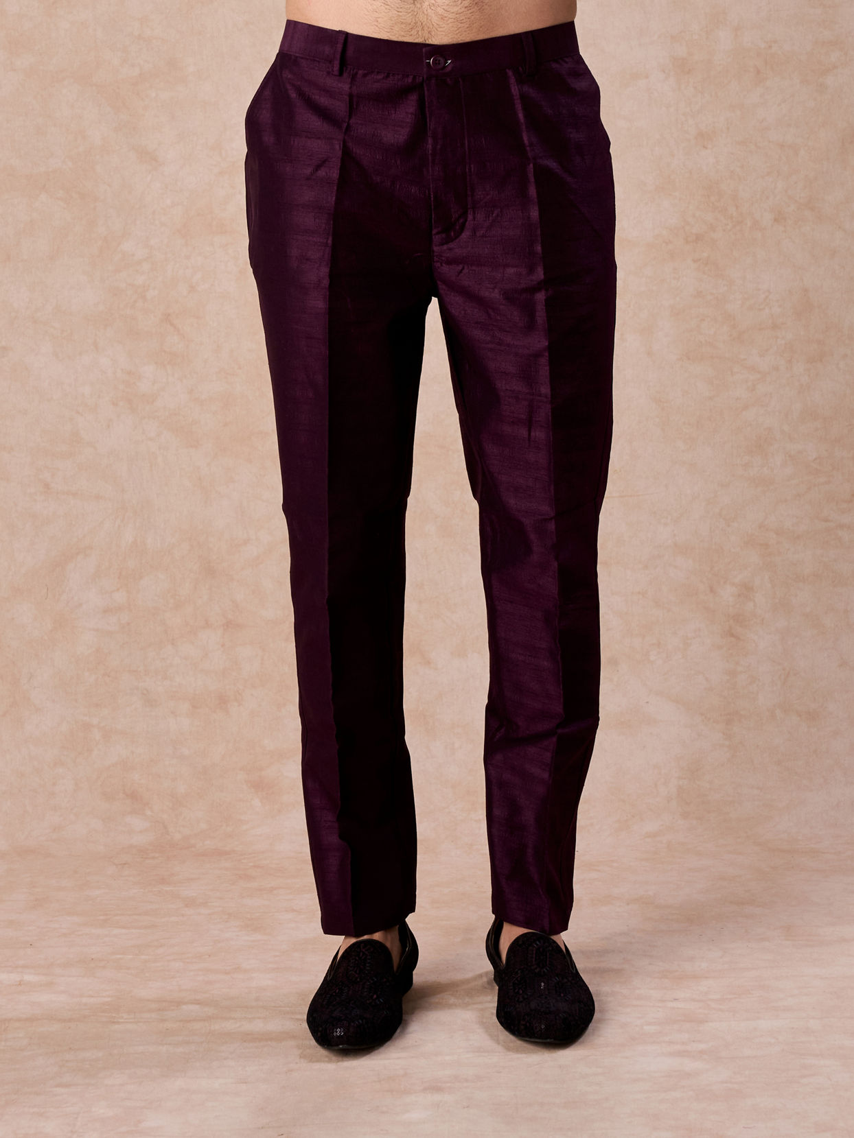 Manyavar Men Purple Majesty Georgette Indo Western
