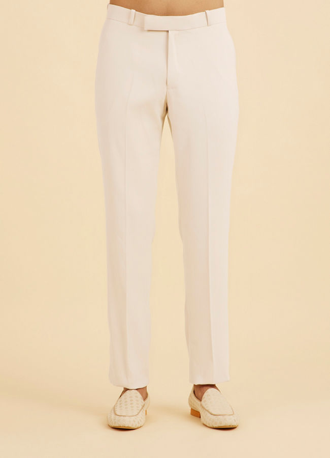 Manyavar Men Orange and Beige Blended Viscose Printed Indo Western Set