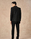 Manyavar Men Black Net Indo Western with Embroidery