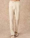 Manyavar Men Beige Net Indo Western