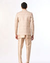 Manyavar Men Champagne Silk Indo Western Set with Jacket